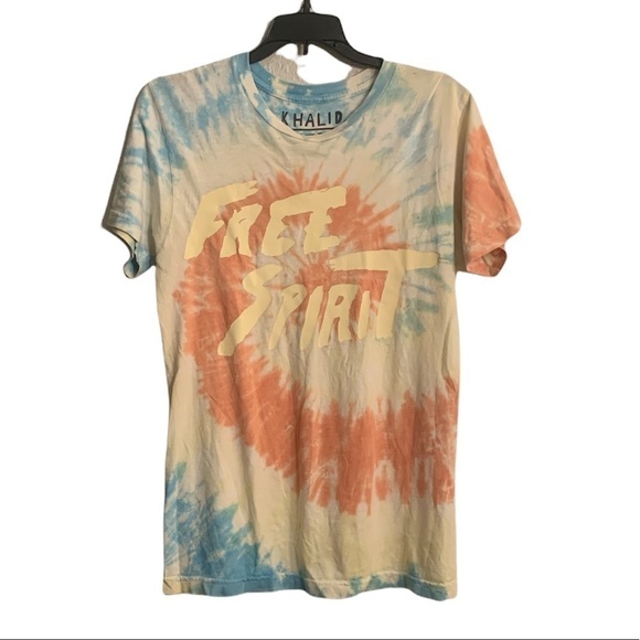 Khalid Free Spirit Tie Dye Distressed Tour 2019 Tee Shirt Size Small - Picture 1 of 4